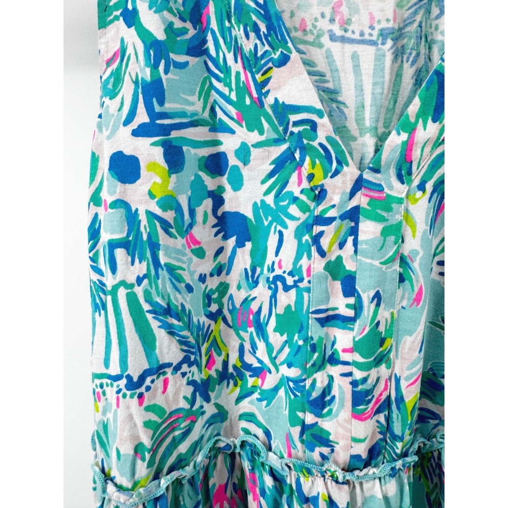 Lilly Pulitzer Lorina Swing Dress in the vibrant Blue Ibiza Cabana Size Large - Picture 5 of 11